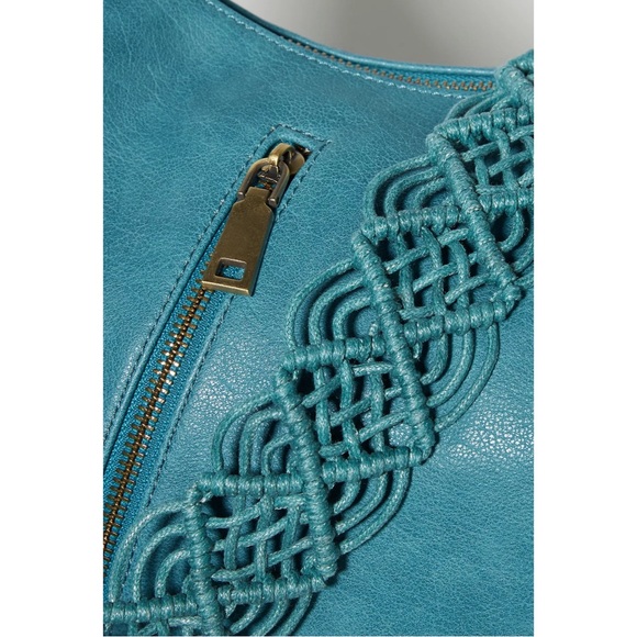 Anthropologie Crescent Teal Slouchy Tote Bag NWT - Picture 2 of 8
